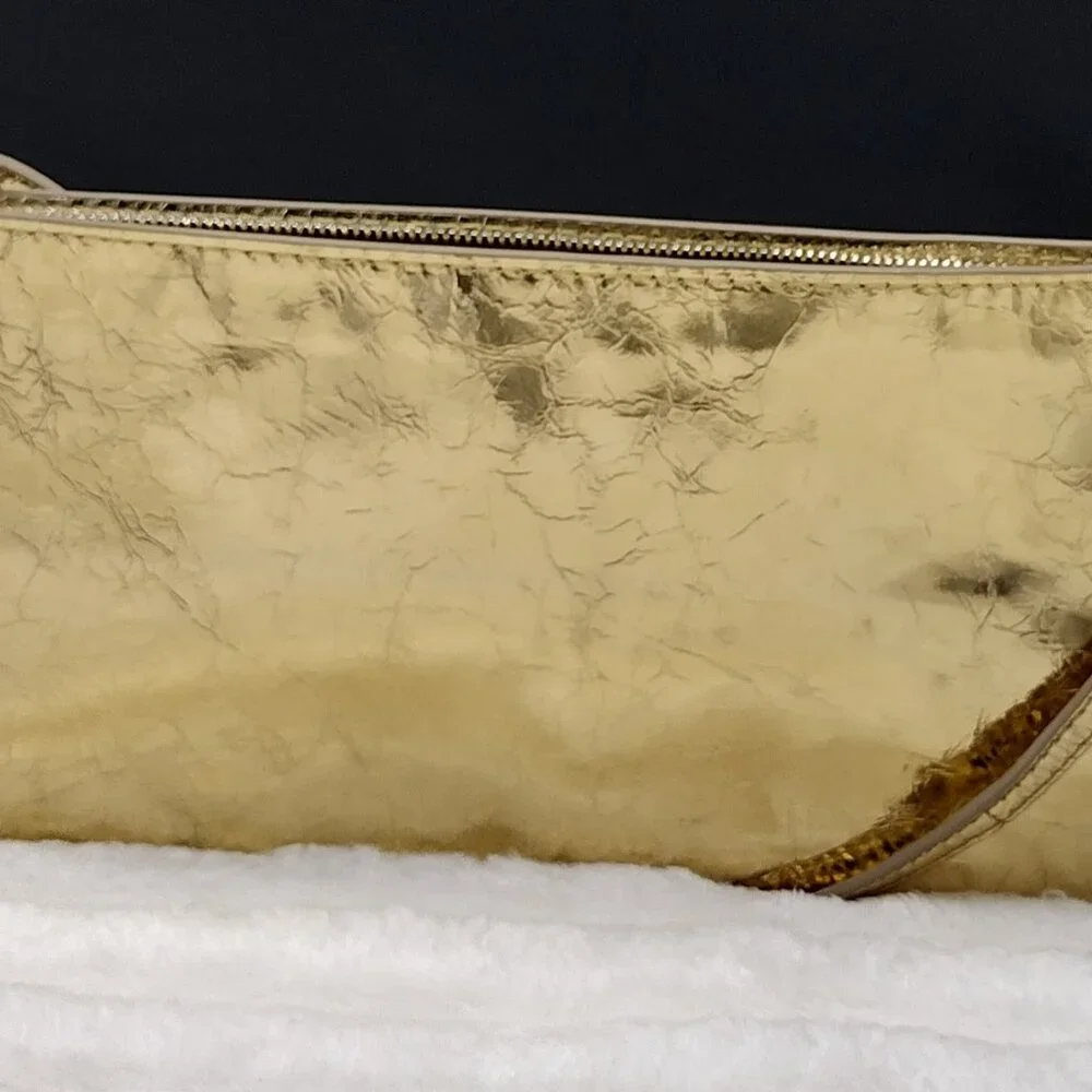 MADEWELL Metallic Gold Mini Sculptural Buckle Shoulder Bag - Picture 8 of 11